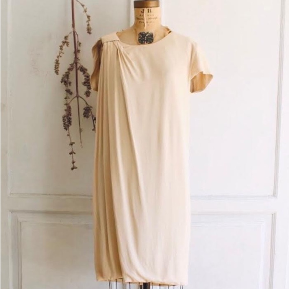Viktor & Rolf dress beige sz 8 made in Italy